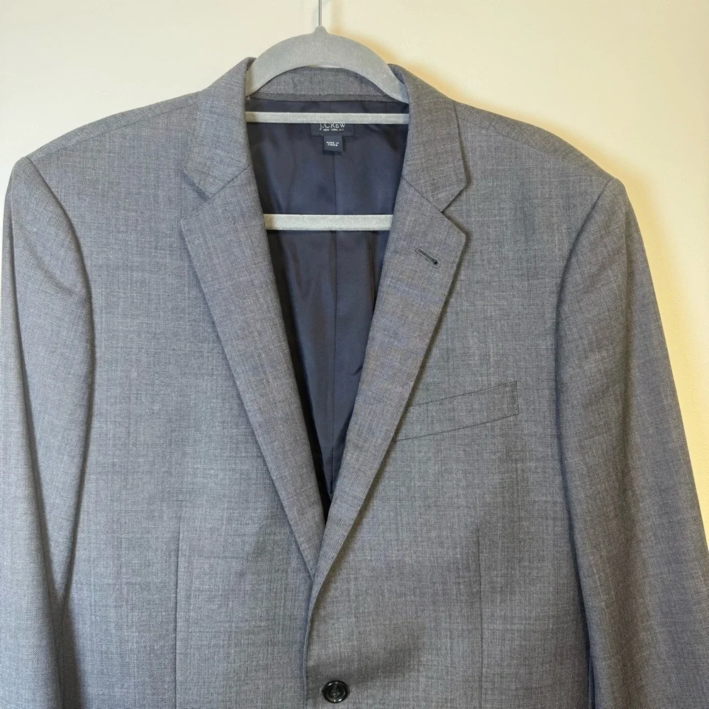 J.Crew Ludlow Tollegno 1900 Dark Gray Italian‎ Wool Suit Jacket Size 40R NWT